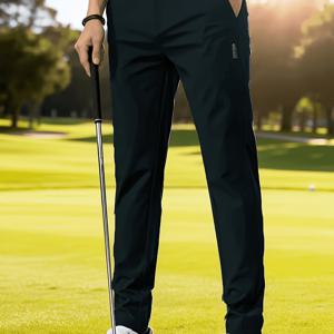 TEMU 1개 남성용 여름 캐주얼 스포츠 슬림핏 바지 폴리에스터 섬유 피부 친화적 원단, 통기성 좋고 답답하지 않음, 데일리 출퇴근, 스포츠 및 피트니스에 적합! 실용적인 포켓 포함