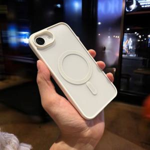 TEMU 폰 케이스: 아이폰 16E 7 8 SE2 SE3 7플러스 8플러스용 럭셔리 마그네틱 무선 충전 케이스, 소프트 범퍼 투명 하드 백 커버