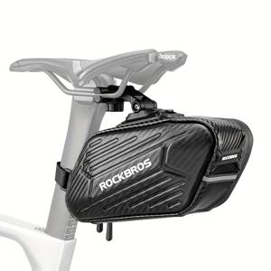 TEMU 고품질 1.5L 자전거 안장백 EVA 하드 쉘 자전거 테일백 반사형 MTB 로드 접이식 자전거용 안전 보관 자전거 도구 및 액세서리 안장 파우치 시트포스트 백