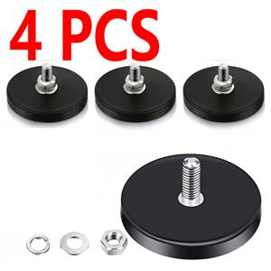 TEMU 램프 및 카메라 설치용 M6 나사산 볼트와 너트가 포함된 3/13 D43mm 코팅 자석, 긁힘 방지 및 블랙 자동차용 자석, 램프바 렌즈 카메라 공구에 적합