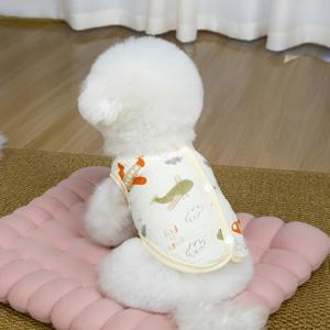 TEMU 펫 샤크 조끼, 고래 프린트 폴리에스터 귀여운 XS-XL 강아지 오션 스타일 조끼