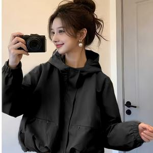 TEMU 2026 봄/가을 신상 아우터웨어, 패셔너블하고 활용도 높은 상의, 루즈핏 헤비크래프트맨십 자켓, 봄/가을 재킷