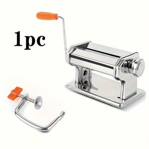 TEMU 1개 스테인리스 스틸 클레이 프레스, 수동 프레스, 롤링 머신, 손으로 돌리는 가정용 DIY 클레이 도구, 폴리머 클레이 프레스 플랫, 매끄러운&공예 다양한 비즈, 조각 자석, 보석, 시계 플라이어 포함, 손잡이 측면이 바깥쪽을 향함