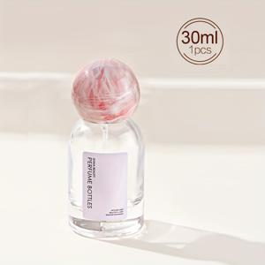 TEMU 1개, 30ml 고급 향수 아토마이저, 모조 옥 캡, 투명 유리제, 리필 가능, 화장품 스프레이 병, 여행용, 친구와 가족을 위한 생일 선물로 이상적