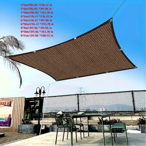 TEMU 고품질 커피색 차광망 - 90% 이상 차광률로 잔디를 푸르럽고 수영장을 시원하게 유지, 잔디밭, 수영장, 안뜰에 적합하며 설치가 간편함