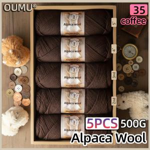 TEMU 알파카 울 실 5개입/500G. 두꺼운 실. 100% 알파카 실 크로셰용. 따뜻하고 부드러운 DIY 뜨개질 실. 보풀 없는 스웨터 조끼 재킷 스카프 장갑 모자 바지. 17.64oz/봉투. 실 묶음