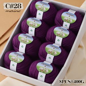 TEMU 고품질 8볼 팩 400G (14.11Oz) 중간-미세 메리노 울 얀 대량 포장, 부드럽고 피부 친화적, 보풀 방지, 따뜻하고 가볍고 자극 없는 소재, 손뜨개 스웨터, 스카프, 모자, 양말, 가디건 등에 적합