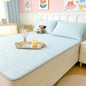 TEMU YYT 여름용 얇은 쿨매트리스, 얇은 매트+베개커버 세트, 침대패드, 시원하고 쾌적한 휴대용 접이식, 귀여운 침구세트, 부드럽고 편안한 매트, 다용도 다기능 잠을 잘 수 있는 매트, 미끄럼 방지--가정용, 학생용, 갬핑용, 여행용, 싱글, 중형, 대형, 크리스마스 선물
