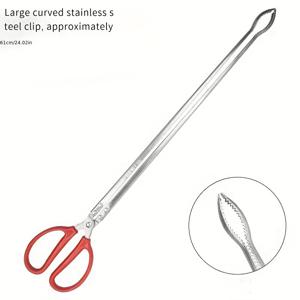 TEMU 24인치 야외용 집게, 숯집게, 소형물 집게, 모닥불 파티용, 피크닉용 집게, 벽난로 집게, 해변 낚시용, 등 장어와 olduri 집게, 전문 쓰레기 집게, 장작, 길가쓰레기, 나뭇가지 쓰레기 집게 겸용 수거 펜치