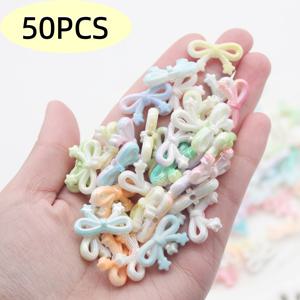 TEMU 50개 무지개빛 마카롱 나비 비즈 수제 비즈 공예 용품