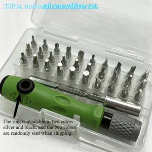 TEMU [32-In-1] 정밀 드라이버 세트, 휴대용 미니 마그네틱 십자 및 일자 드라이버, 자동차, 가구, 스마트폰, 카메라 및 소형 도구 수리에 적합