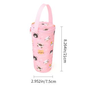 TEMU 1개, 패션 플로럴 밀크티 보온 가방, 야외 냉찜질 보온 가방, 비식품 접촉