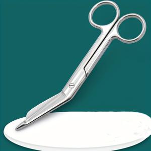 TEMU 끈적임 없이 정밀하게 절단하는, 간호를 위한 훌륭한 도우미. 스테인리스 스틸 거즈 가위: 더 안전한 사용을 위한 둥근 날머리, 가정 간호를 위한 필수 도구. 인체공학적 손잡이로 쉽게 잡고 사용할 수 있어 거즈 절단이 용이합니다.