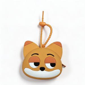 TEMU 귀여운 여우와 토끼 실리콘 동전 지갑 (키체인 포함) - 가벼운 지퍼 파우치, 동전, 열쇠, 이어폰 보관에 적합 - 사랑스러운 만화 디자인, 여성 및 동물 애호가를 위한 완벽한 선물, 애완 동물 액세서리