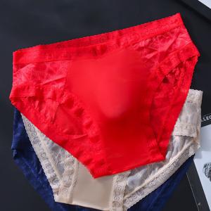 TEMU 3피스 럭셔리 레터 패턴 레이스 트림 남성용 브리프, 3D 입체 볼륨 포치 & 반투명 디자인의 원단, 사계절용 심리스 남성 속옷