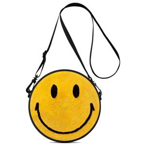 TEMU 여성용 싱글숄더백, 귀여운 기쁨의 얼굴 노란색, 1개, 벡터 그래픽 장미 프린트, 조절 가능한 숄더 스트랩, 지퍼 클로저, 백팩 | 캐주얼 시크 크로스바디백 | 장난기 넘치는 액세서리, 내구성 있는 폴리에스터. 페스티벌 데코, 여행에 적합
