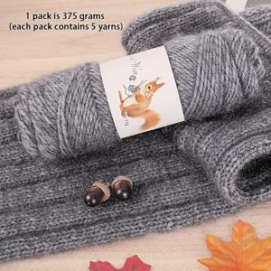 TEMU 5개입 = 375g 인조 퍼 털실 볼, 보풀보풀한 뜨개실, 모자, 스카프, 코트, 숄, 수공예품 제작용 수제 뜨개질 DIY 재료