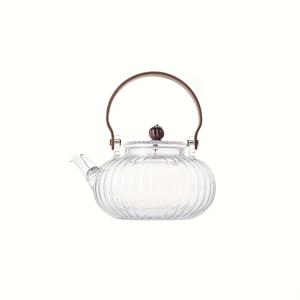 TEMU 유리 찻주전자 1개, 고급 보로실리케이트 투명 유리 주전자, 목 손잡이가 달린 꽃이 피는 데이지 & 풀잎차 제조기, 가정 레스토랑 호텔 사무실용, 차 액세서리