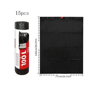 TEMU 대형 검정 두꺼운 부동산 호텔 주방 위생 상업용 초대형 주방 쓰레기 끈끈이 봉투