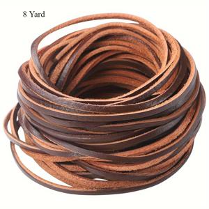 TEMU 2D 플랫 - 3mm 폭 플랫 가죽 스트립 코드 브레이딩 스트링, 가죽 신발 끈, 책 커버, 직조 가방, 주얼리 제작 공예 용품에 적합