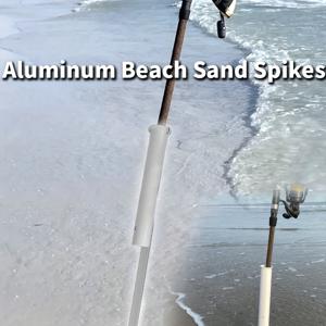 TEMU 1개 화이트 오션 스테이크, PVC 및 알루미늄 합금 제작, 튼튼하고 핸즈프리 사용에 편리함