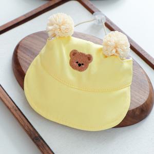 TEMU 애완용품, 귀여운 모자, 커플용 사랑스러운 강아지 모자, 강아지용 썬캡, 귀여운 폼폼 곰 야구 모자, 소형견 및 고양이를 위한 적합한 썬캡