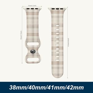 TEMU Apple Watch 호환 스마트워치 패턴 SE1/2, 여성용 귀여운 실리콘 스트랩, Iwatch 스트랩 (38/40/41/42mm 사이즈) Series 4/5/6/7/Ultra1/2/3, Series 8/9/10 호환, 통기성, 내구성 프린트, 고품질 내마모성