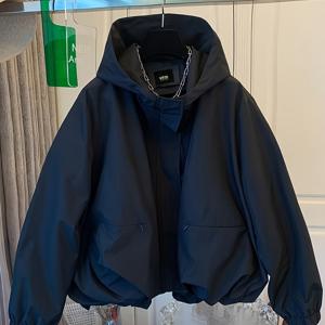 TEMU 독특한 디자인 가을/겨울 신상 여성 후드 , 스타일리시 버드 코트, 솔리드 컬러 심플 캐주얼 자켓, 히든 지퍼 포켓, 방풍 고품질 방습 자켓 LL256