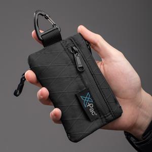 TEMU 컴팩트 카드 & 키 파우치, X-PAC 소재, YKK 지퍼 코인 파우치, 카드, 동전, 지폐, 열쇠용 구획 정리함, 가벼운 소형 여행용 지갑, 출퇴근, 야외 활동, 여행 또는 일상용