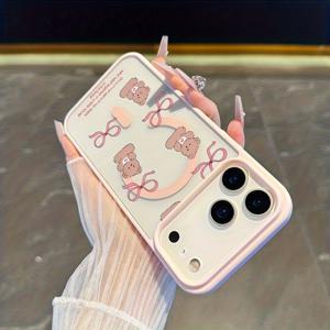 TEMU 휴대폰 케이스: 스위트 베어 휴대폰 케이스, 무선 충전 호환 방탄 스킨감 마그네틱 케이스, 아이폰 17 프로 맥스/17 에어/16/15/14 플러스/13/12/11, 삼성 갤럭시 A56/A55/A54/A36/A35/A26/A25/A16/A15/A06/S25 울트라/S24 FE/S23 플러스/S22 호환