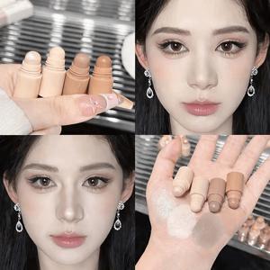 TEMU 4단 컨투어 스틱 하이라이터 쉐딩 4컬러 펄·매트 얼굴 윤곽 정리 코쉐딩 브이라인 페이스라인 콧대 눈앞머리 입체 윤곽 메이크업 자연스럽고 입체적인 윤곽 완성