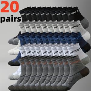 TEMU 40개입 20켤레 168 니트 스포츠 양말, 남성용 양말, 여성용 양말, 노쇼 양말, 중목양말, 운동용 양말, 캐주얼 양말, 통기성 양말, 흡습성 양말, 야외 스포츠, 비즈니스, 파티, 하이킹 및 기타 행사에 적합, 명절 선물