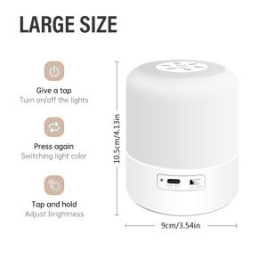 TEMU 1개 LED 터치 스마트 조명, 침실 장식 조명, 스마트 터치 야간 조명, 거실, 복도, 침실, 주방, 거실, 옷장, 캐비닛용 밝기 조절 가능, 따뜻한/흰색 조명