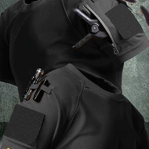 TEMU 남성용 여름 라운드넥 티셔츠, 경량, 통기성, 속건성 상의, 야외 활동 및 훈련용, 반팔