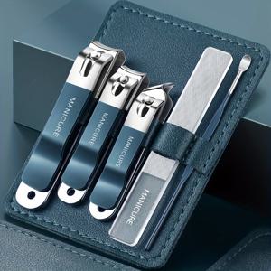 TEMU 5종 손발톱깎이 세트, 전문가용 매니큐어 페디큐어 키트, 손발톱깎이, 이갈이칼, 귀이개 포함, 남성, 여성, 부모님, 노인 간병용, 발톱 및 발 청소용