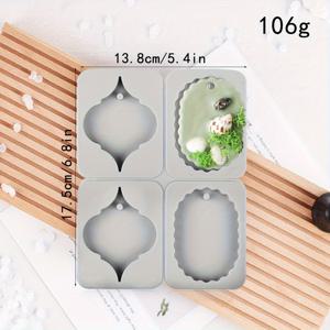 TEMU 4/6구멍 아로마테라피 왁스 시트 DIY 재료, 디퓨저 스톤 펜던트 수제 공예, DIY 아로마테라피 왁스 시트 실리콘 몰드, 세 개의 원형과 세 개의 꽃무늬 DIY 석고 펜던트 몰드, 아로마테라피 왁스 시트 키트