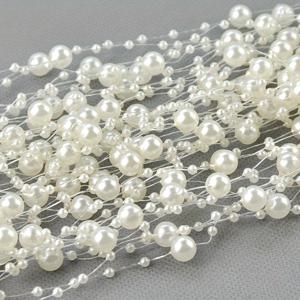 TEMU 30m 롤 모조 진주 비즈 체인 - 다용도 DIY 공예 및 헤어 액세서리 용품, 별과 꽃 장식, 휴일 장식에 완벽