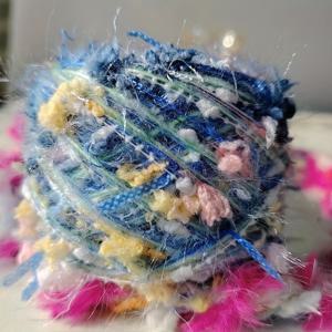 TEMU 개당 50g, 오션 블루 수제 혼방 실, 플러시 실, 불렛 저널링용, 부케 타이용, 의류, 모자, 스카프용 크로셰, DIY 헤어 클립 및 헤드웨어용, 혼합 실