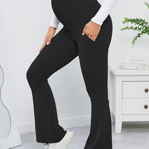 TEMU 양쪽 포켓이 있는 임산부 트럼펫 팬츠
