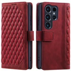 TEMU 삼성 갤럭시 S25 울트라/S25+/S25 5G 케이스, 플립 PU 가죽 북 스탠드, 충격 방지 보호 케이스 - 지갑형 케이스, 카드 홀더 & 마그네틱 버클 포함, 럭셔리 커버 펀다스