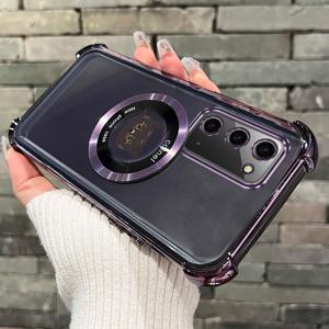 TEMU 투명한 디자인으로 멋진 검은 고양이를 특징으로 하는 자석 휴대폰 케이스, 삼성 갤럭시 노트 20을 위한 디자인, 충격 방지 및 충격으로부터 보호 기능을 제공합니다.