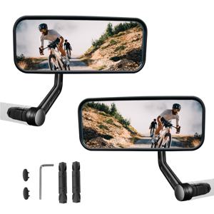 TEMU 전자 자전거용 거울 - 스크래치 방지 자동차 등급 유리, 곡선형 와이드앵글 후방 거울, 설치 포함