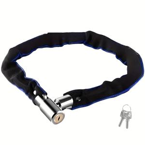 TEMU 전동 자전거 도난 방지 고강도 자전거 체인 - 2개의 키 포함, 스쿠터 보안에 적합, 자전거 및 오토바이용으로 설계됨 - 범용, 사용하기 쉬움