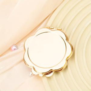 TEMU 1개 로즈 골드 6.5CM 꽃잎 모양 양면 메이크업 거울, 친구, 휴일, 생일, 파티 & 결혼식 선물로 이상적. 여행용 휴대용 포켓 거울, 남성, 여성, 절친, 선생님, 부모님에게 적합