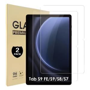 TEMU 갤럭시 S10+/S9 FE+/S9+/S8+/S7+ FE 12.4인치 / S10/S9 FE/S8/S7 11인치용 고품질 쉬운 설치 HD 강화 유리 스크린 보호 필름 2개 세트 - 긁힘 방지, 내구성 9H, 매끄러운 표면, 지문 방지