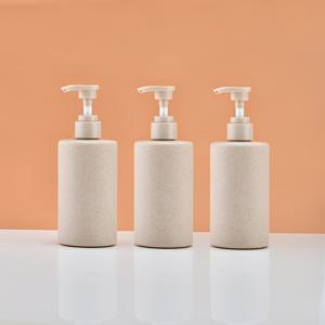 TEMU 3개입 300ml/10.14oz 생분해성 밀짚병 펌프 헤드 포함, 샴푸, 바디워시, 컨디셔너, 핸드 ソ프용 및 기타 대용량 휴대용 플라스틱 디스펜서 병, 욕실, 주방, 화장실, 수영, 헬스, 해외 여행에 필수, 아버지의 날 특별 패밀리 팩