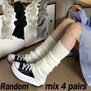 TEMU 여성을 위한 스타일리시한 Y2K 얇은 레그 워머 4켤레, 발목을 따뜻하게 유지하는 데 완벽합니다. 이 양말은 여성에게 일상적인 사용에 이상적이며 다양한 색상으로 제공됩니다.