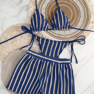 TEMU 크로셰 드로스트링 수영복 커버업 비키니 세트