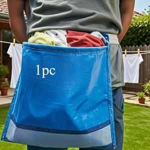 TEMU PE 원예용 앞치마 1개 - 가볍고 내구성 강함, 보강 스티치, 과일 및 채소 수확 및 꽃 심기용 대형 주머니, 원예 액세서리, 심기 필수품, 스타일리시한 앞치마 디자인, 견고한 구조