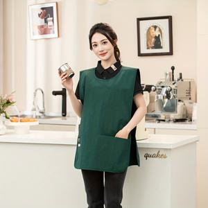 TEMU 1개 조절 가능한 커피숍 앞뒤 포켓 베스트 앞뒤 끈 통기성 내구성 조절 가능한 실용적인 일상 작업복, 요리, 베이킹, 네일아트, 가사 작업에 적합, 레스토랑, , 편의점, 슈퍼마켓 직원, 남녀 공용, 바버샵 베스트 앞치마, 가사용 앞치마,뒤로 묶는 앞치마,기능적 포켓 레이아웃, 작업복,강화된 스티칭